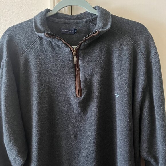 Southern Marsh Grey Quarter Zip Pullover / Men’s Large - Picture 1 of 5